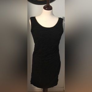 Black crinkle dress